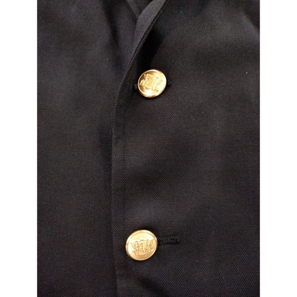 Men's Vintage John Weitz Collection 2-Button Black Blazer Jacket Sport Coat - Picture 9 of 12